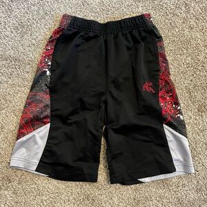 AND 1 Red and Black Basketball Shorts